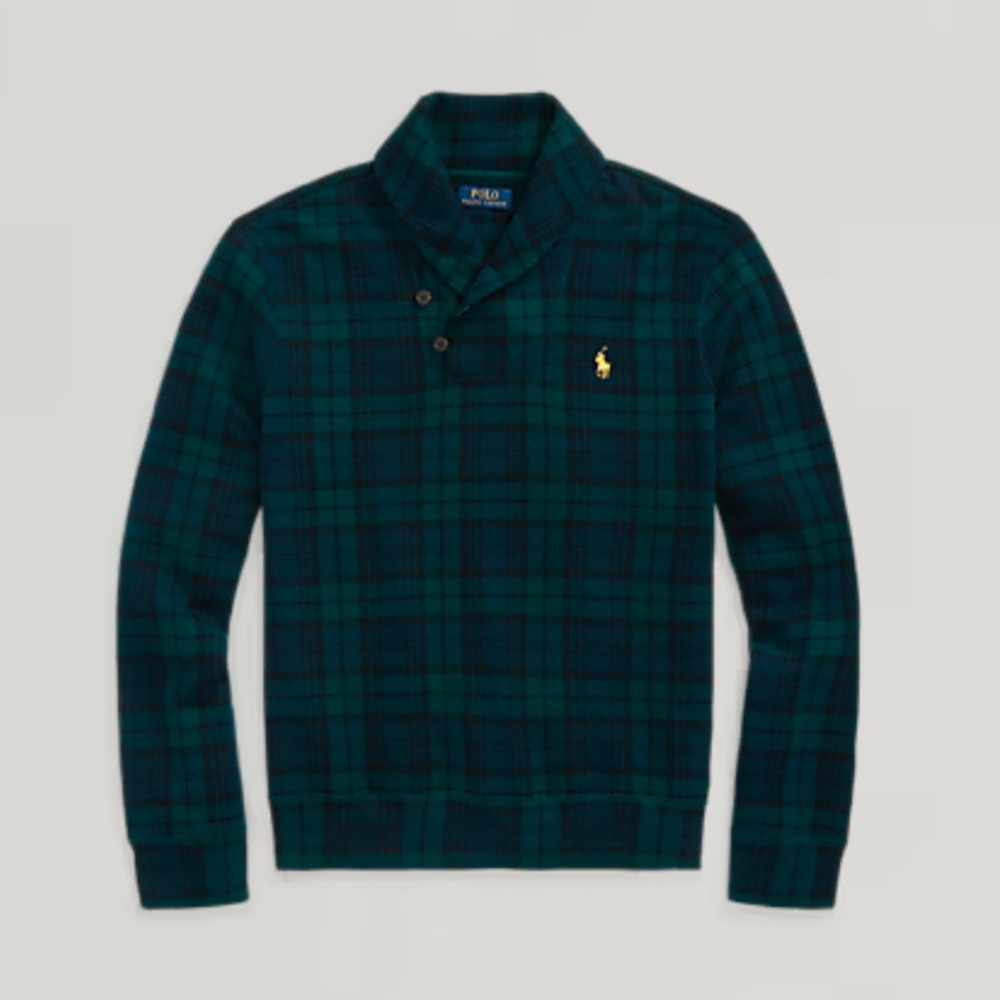 Polo by Ralph Lauren Green and Blue Plaid Sweatshirt